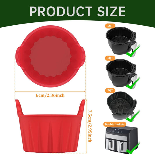 Air Fryer Baking Cups, Suitable for Microwave and Oven, Silicone Baking Ramekins for Muffins, Puddings, Eggs V1189-LWWAL-20260401-05976