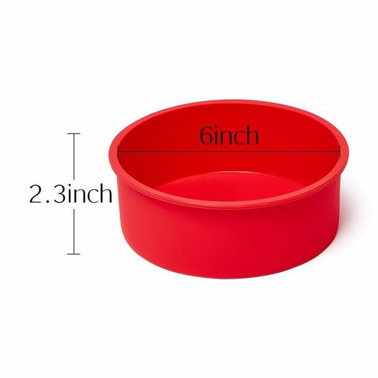Round Silicone Cake Molds, 6-Inch Nonstick & Quick Release for Layer, Smash & Cheese Cakes, Suitable for Oven V1189-LWWAL-20260401-05992