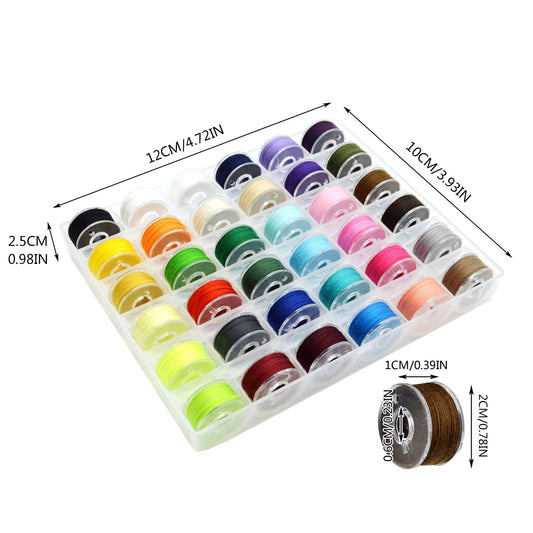 25pcs Assorted Colors Sewing Thread, Embroidery Bobbins, Prewound Bobbins Thread for Embroidery and Sewing V1189-LWWAL-20260401-05995