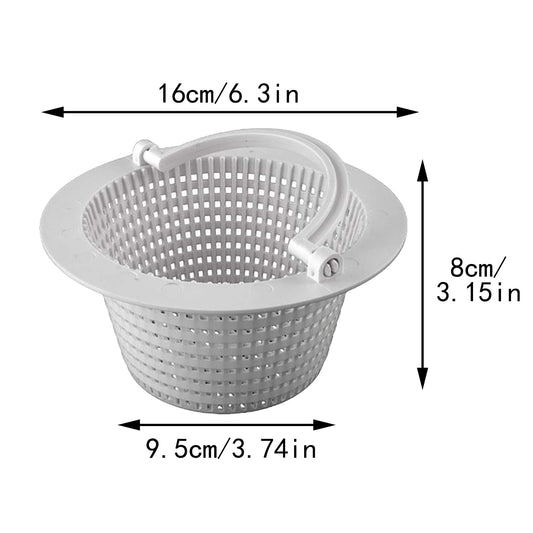 Above Ground Pool Thru-Wall Skimmer Basket with Handles, Swimming Pool Replacement Basket, Standard Small V1189-LWWAL-20260401-06002