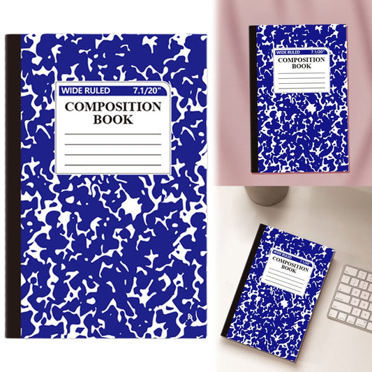 1 Pcs 8 Pastel Colors Office Ruled Composition Books,Composition Notebook, Marble Cover Notepad Lined Cute V1189-LWWAL-20260401-06006
