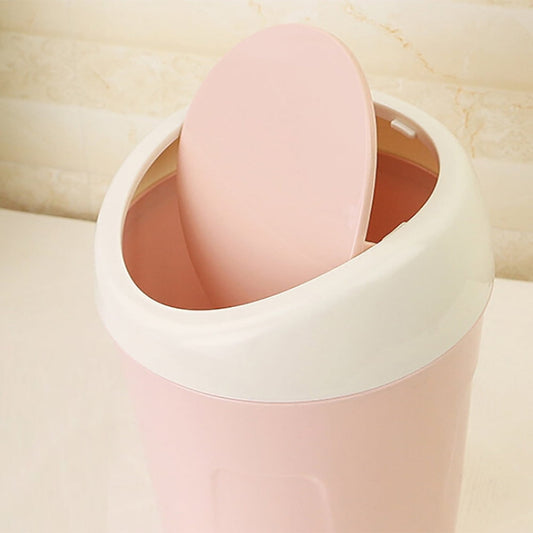Plastic Mini Trash Can, Heavy Duty Wastebasket with Lid, Tiny Bathroom Trash Can with Swing lid, Small V1189-LWWAL-20260401-06024