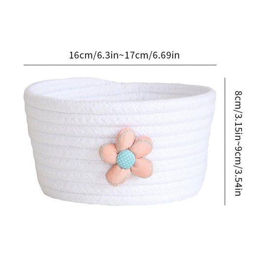 Small Woven Storage Baskets ,Cotton Rope Woven Rattan Baskets,Shelf Toy Basket,Closet Organizer Bins,Small V1189-LWWAL-20260401-06170