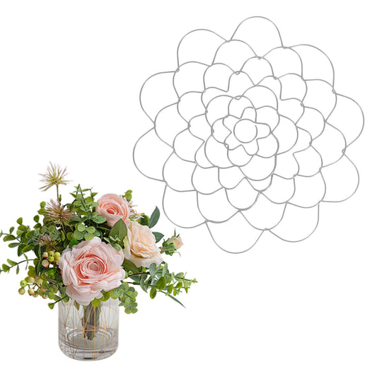 Stainless Steel Flower Arranger Frog, Wire Flower Arrangement Holder, Round Floral Lid Organizer Grid Tool, V1189-LWWAL-20260401-06182