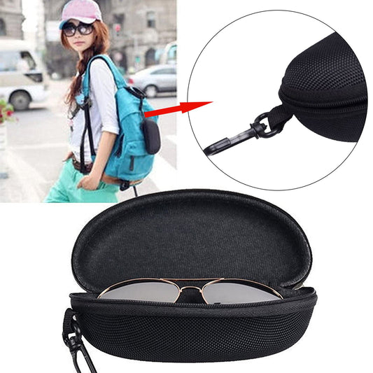 1 Pack Sunglasses Case,Glasses Case with Carabiner Travel Zipper,Hard EVA Shell Shockproof Sport Glasses V1189-LWWAL-20260401-06245