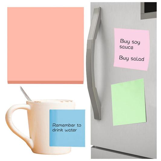 1 Pack Premium Multi-Use Sticky Notes 3x3 in Post Bright Stickies Colorful Super Sticking Power Memo Pads, V1189-LWWAL-20260401-06333