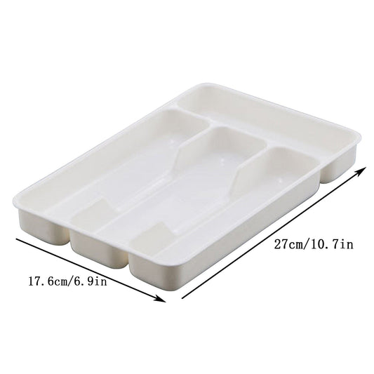Small Silverware Tray, Heavy Duty Plastic Cutlery Tray, Durable Small Silverware Organizer, Keeps forks and V1189-LWWAL-20260401-06371
