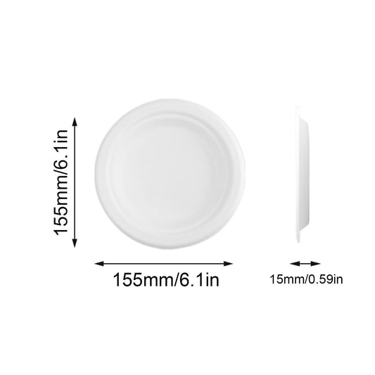 6 Inch Small Paper Plate,Disposable Paper Dessert Plates,Disposable Paper Plates, Small White Plates For V1189-LWWAL-20260401-06472