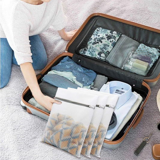 Honeycomb Delicates Bags for Washing Machine, Heavy Duty lingerie bags for Laundry, Travel Storage Organize V1189-LWWAL-20260401-06501