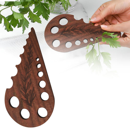 Herb Stripper 8 Holes,Herb Stripper Tool,Wooden Herb Stripper Vegetable Leaf Remover,Different Aperture V1189-LWWAL-20260401-06717
