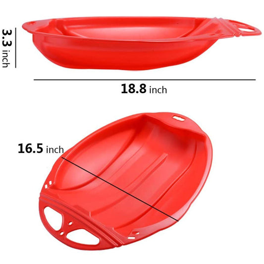 Round Snow Sled Disc for ninas & Adults, Durable PP Plastic Sand Slider & Winter Ski Pad, Non-Slip Design V1189-LWWAL-20260401-06821