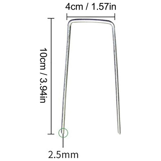 Garden Stakes Pins Landscape Staples, Durable Tent Stakes, Heavy Duty Galvanized Steel Metal Yard Stakes, V1189-LWWAL-20260401-06826