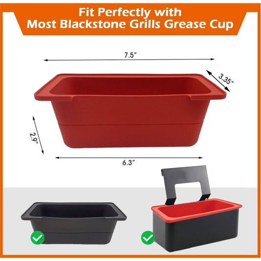 Reusable Silicone Grease Cup Liners for Grills and Griddles,High-Temperature Food-Grade Material Catches V1189-LWWAL-20260401-06973