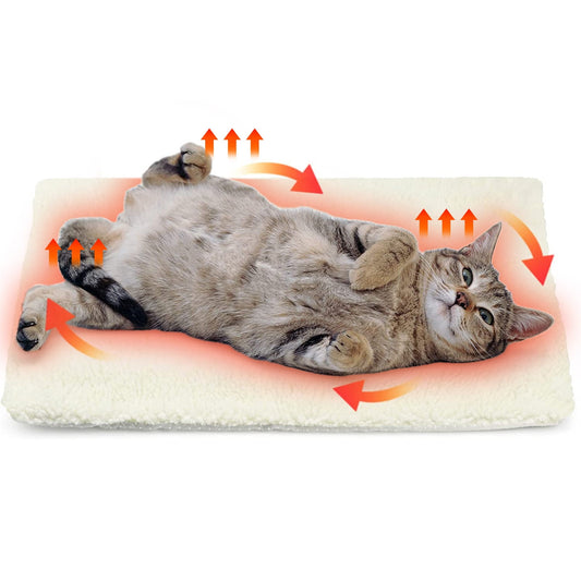 Self Warming Cat Dog Bed with Heat Storage Aluminum Foil,Machine Washable Pet Mat for Indoor Outdoor Use,No V1189-LWWAL-20260401-06991
