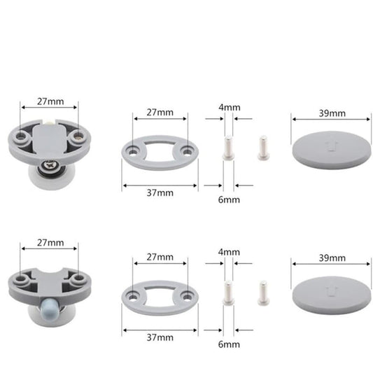 Shower Door Rollers, Single Shower Door Runners/Wheels/Pulleys/Guides 25mm Diameter Home Bathroom DIY V1189-LWWAL-20260401-07005