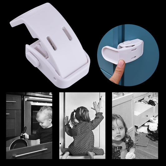 Drawer Locks Child Proofing, Child Proof Cabinet Locks For 0-12 Month Safety Botton Lock For Drawers Side V1189-LWWAL-20260401-07058