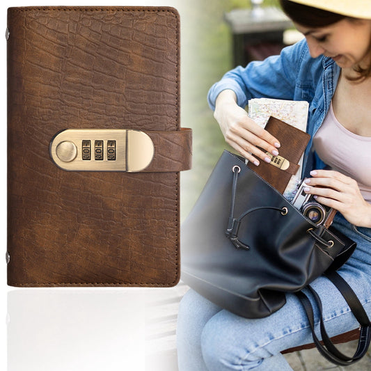 Money Saving Book - Cash Saving Journal with Combination Lock, 100-Page Vintage Budget Planner, Protect V1189-LWWAL-20260401-07111