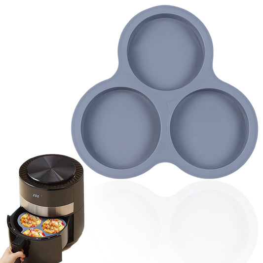1 Pcs Silicone Egg Cups for Air Fryer,3-Cavity Cupcake Baking Tray,Round Silicone Baking Tools,Round Silicone V1189-LWWAL-20260401-07119
