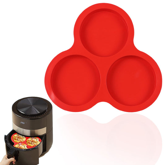 1 Pcs Silicone Egg Cups for Air Fryer,3-Cavity Cupcake Baking Tray,Round Silicone Baking Tools,Round Silicone V1189-LWWAL-20260401-07122