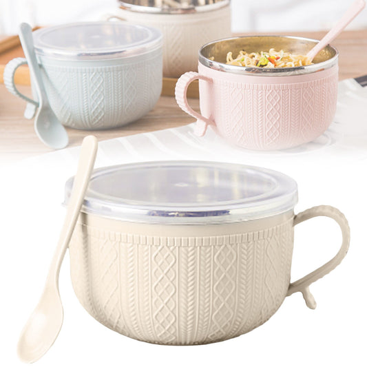 5.5'x3.74' Soup Mugs with Handles,Food Grade Heat-Resistant Bowl,Plastic Bowls Mugs with Handles for Coffee V1189-LWWAL-20260401-07123