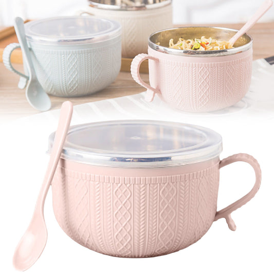 5.5'x3.74' Soup Mugs with Handles,Food Grade Heat-Resistant Bowl,Plastic Bowls Mugs with Handles for Coffee V1189-LWWAL-20260401-07125