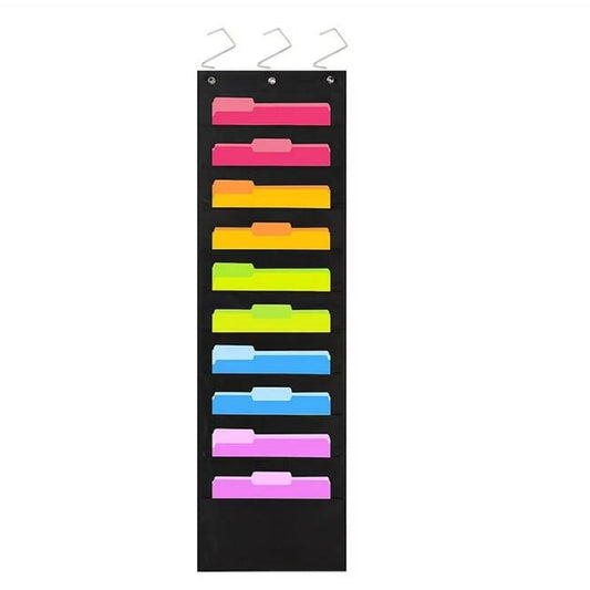 1 Pcs Hanging Wall File Organizer,10 Pocket Storage Pocket Charts,Hanging Wall File Organizer for File V1189-LWWAL-20260401-07198