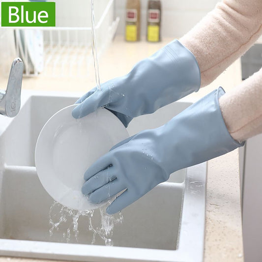 Reusable Household Dishwashing Cleaning Gloves, Food-Grade Natural Rubber with Non-Slip Textured Grip, Long V1189-LWWAL-20260401-07237