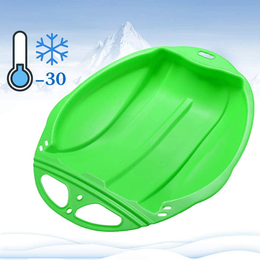 Round Snow Sled Disc for Kids and Adults, Thick Portable Skiing Pad with Anti-Skid Sunk Seat, Versatile V1189-LWWAL-20260401-07278
