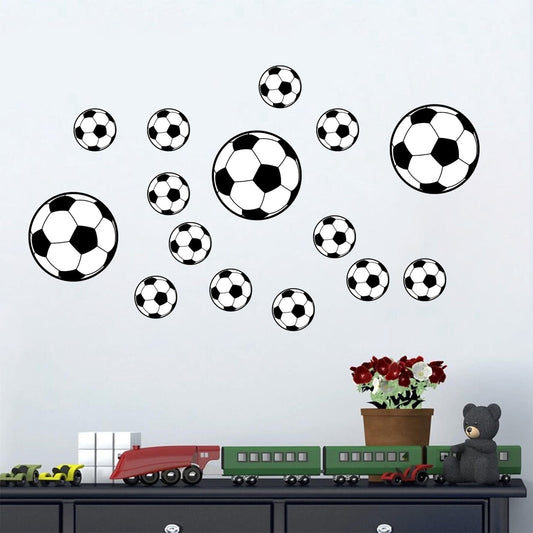 Soccer Stickers for Wall, Football Fan Room Decor, Sports Themed Stickers for Doors, Windows, Bedroom, Kids & V1189-LWWAL-20260401-07289