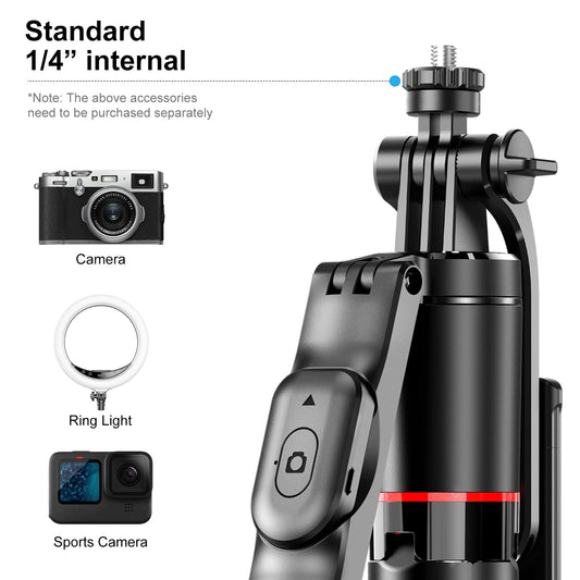 Selfie Stick - Tripod - Phone Tripod - Bluetooth - With Remote Control - Extendable - Wireless - 3 in 1 - V1189-WXF-260203-00165