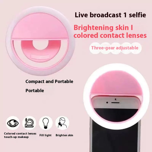 Ring Lamp Phone - Selfie Lamp - LED Ring Light - TikTok Lamp - Vlog Lighting - Makeup Light - Smartphone V1189-WXF-260203-00170