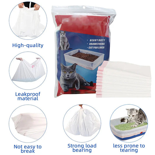 Cat Litter Bags - Cat Litter Liner - Cat Litter Bags - With Drawstring - Extra Strong - Cat Litter Bags - V1189-WXF-260203-00184