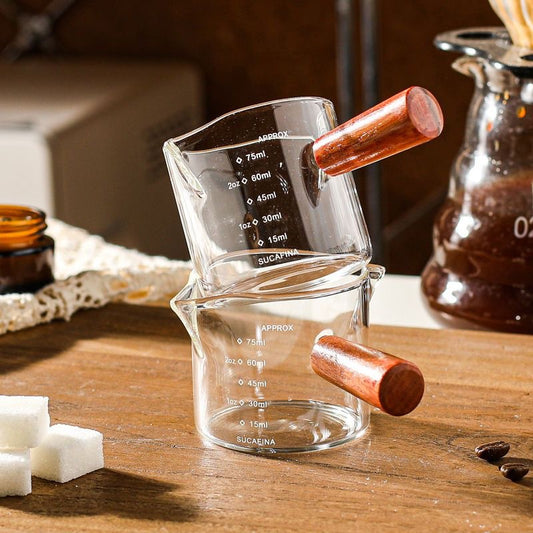 Espresso Measuring Cup - Shot Glass - Milk Jug - Coffee Accessories - Barista Tools - Measuring Cup Glass - V1189-WXF-260203-00225