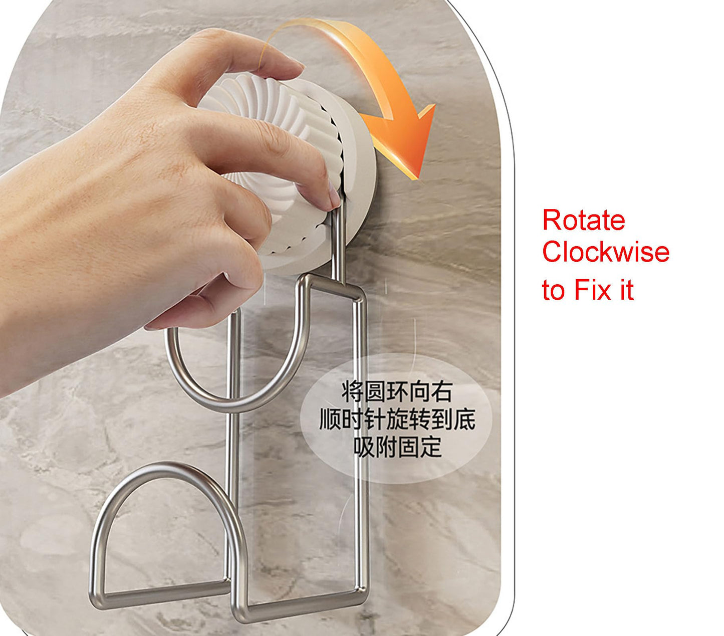 Bathroom Hooks - Towel Hook - Bathroom Accessories - Suction Cup Hooks - Sponge Holder - Kitchen Accessories V1189-WXF-260203-00371