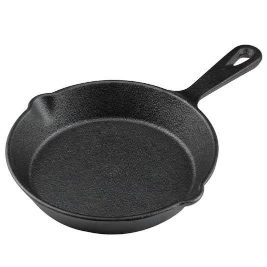 Cast Iron Frying Pan - Mini Skillet - 16 cm - Egg Pan - Tapas Pan - BBQ - Camping - Serving Pan - Blini Pan - V1189-WXF-260203-00413