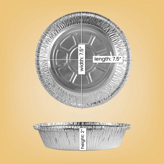 Aluminum Trays - Airfryer Trays Round - Oven Dishes - Aluminum Trays - Disposable Trays - BBQ Trays - Grill V1189-WXF-260203-00467