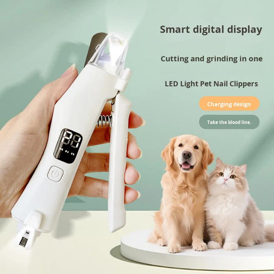 Dog Nail Scissors - Cat Nail Clippers - Professional Nail Clippers - LED Lighting - Rechargeable - Digital V1189-WXF-260203-00474