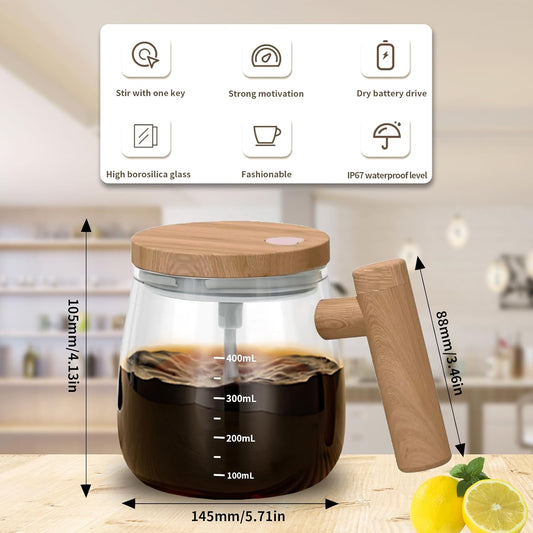 Self-Stirring Mug - Coffee Mug - Mixing Cup - Electric Mixing Cup - Automatic Stirring Cup - Milk Frother - V1189-WXF-260203-00507