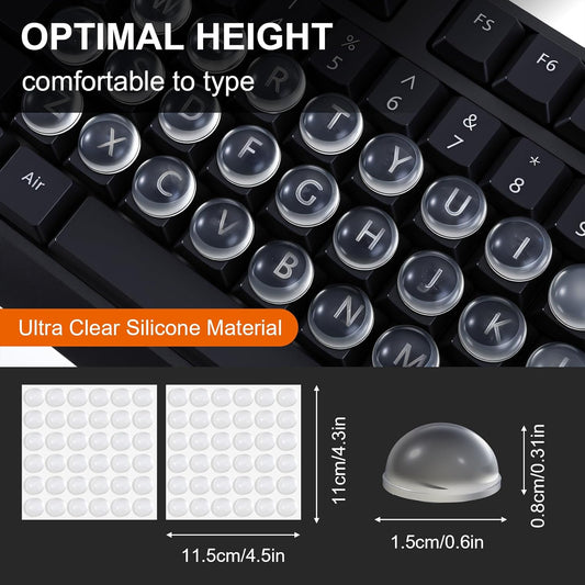 Keyboard Stickers - Typing with Long Nails - 3D Silicone Keycaps - Laptop Accessories - Nail Protectors - V1189-WXF-260203-00553
