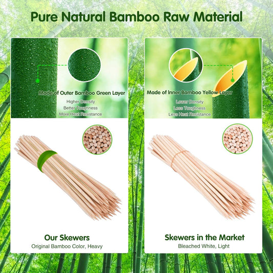 Satay skewers - Bamboo skewers - BBQ skewers - Barbecue - Grill skewers - Marshmallow sticks - Shaslick - V1189-WXF-260203-00565