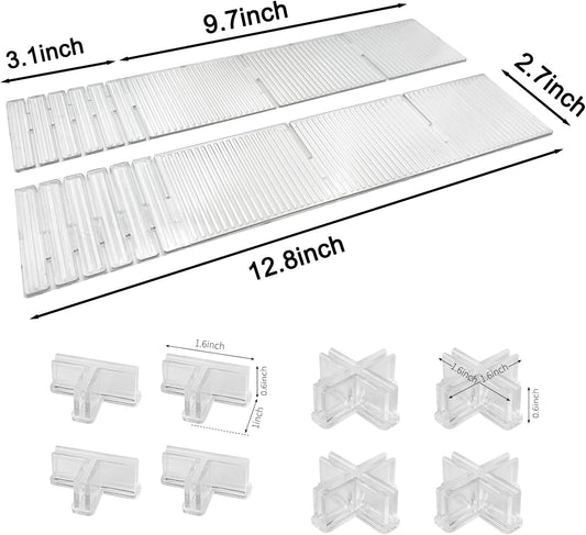 Drawer dividers with clips - Drawer organizer - Storage system - Adjustable drawer divider - Desk organizer - V1189-WXF-260203-00632
