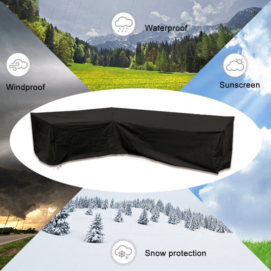 Garden Corner Sofa Cover Waterproof 210D Oxford L Shape Furniture Cover, 300 x 300 x 98 cm V1189-WXF-521-0013