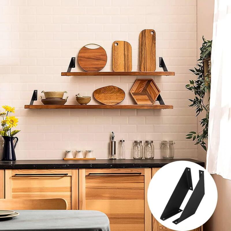 2 Pcs Heavy Duty Metal Shelf Brackets for DIY Shelves, 15 cm V1189-WXF-521-0047