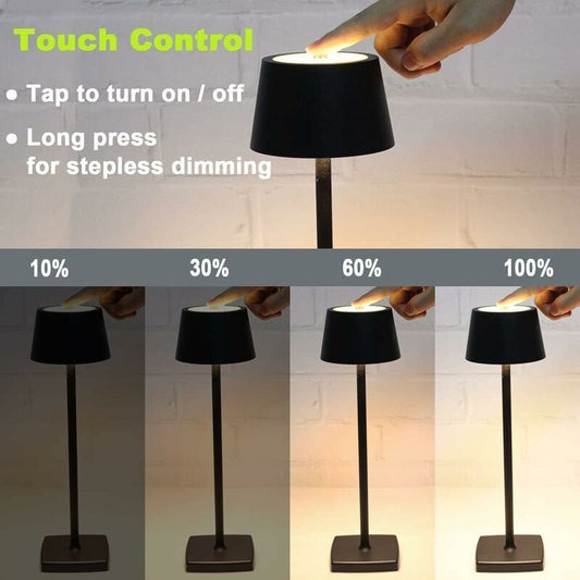 Rechargeable Bedside Lamp 5200mAh Eye Care Desk Lamp Black V1189-WXF-521-0054