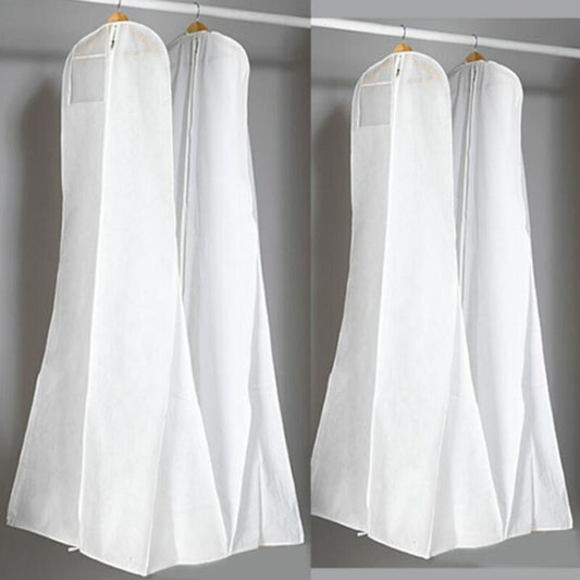 1 Pc Wedding Dress Dust Cover Breathable Non Woven Fabric White, 180 cm V1189-WXF-521-0081
