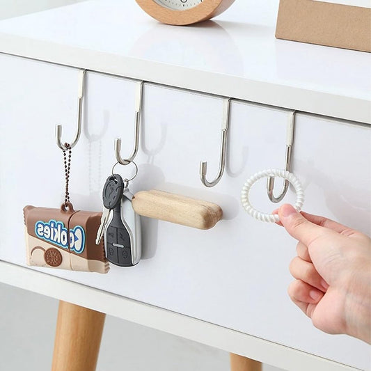 4 pieces - Hooks - Cabinet door hooks - S-shaped hooks - Storage hooks - Storage accessories - Suitable for V1189-WXFBOL-157-1