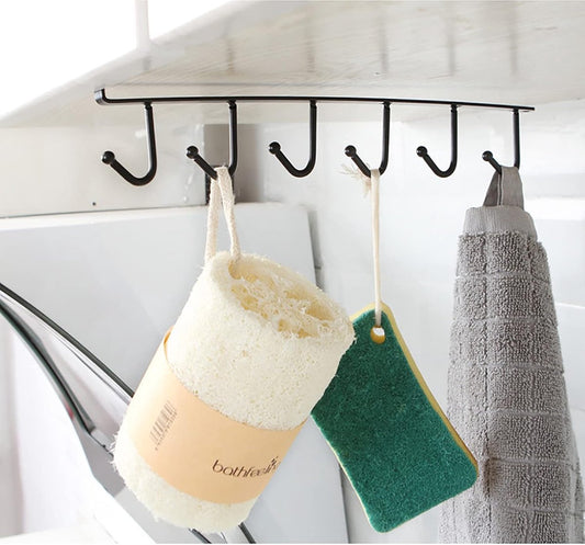 Storage rack - hooks - multifunctional hooks - nail-free hooks - storage accessories - suitable for cabinets, V1189-WXFBOL-160-1