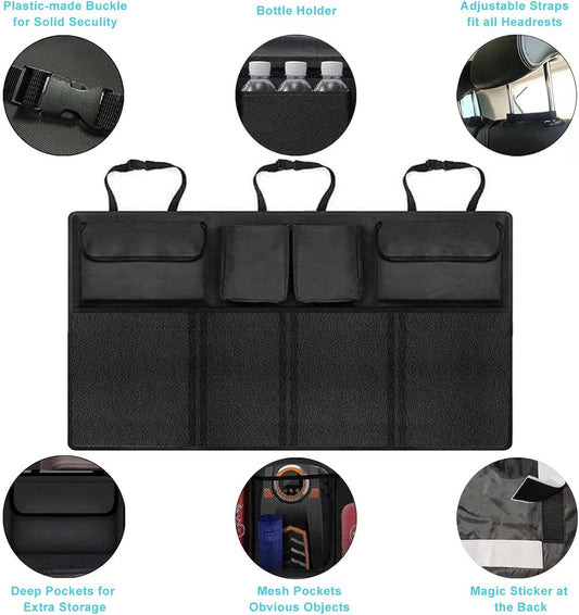 Car seat organizer - Organizer bag for the back seat - Car seat organi - Car organizer bag - 8 storage V1189-WXFBOL-34-1