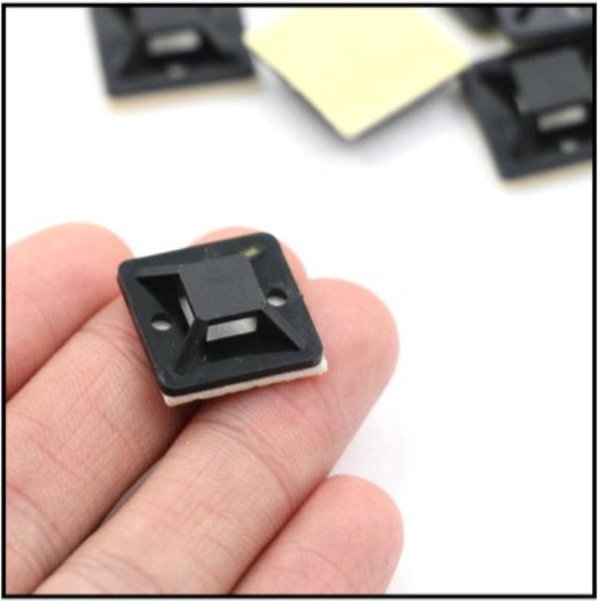 Self-Adhesive Saddles | Cable Base for Cable Ties | Cable Ties | Base | 50 Pieces | 20x20mm V1189-WXFBOL-64-1
