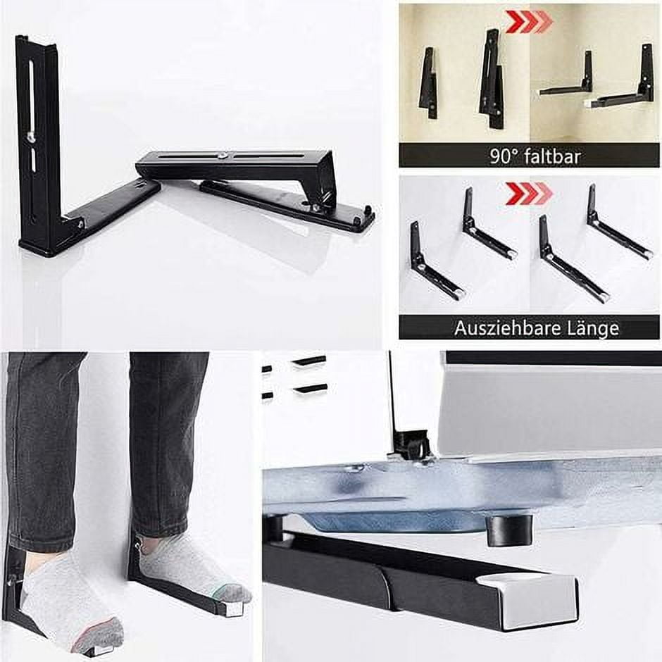 Microwave Stand with Arm, Steel Microwave Stand, Wall Mounted Microwave Stand, Wall Mount Shelf for Microwave V1189-WXFWAL-20260319-00039